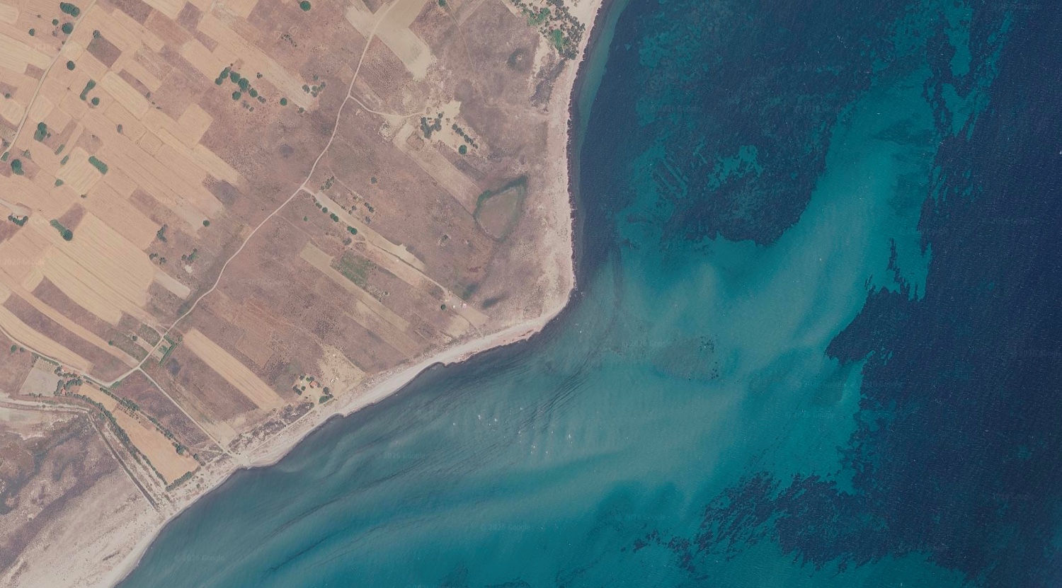 Satellite map of the Amniou / Swing.Surf wind spot on Limnos
